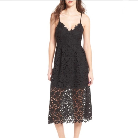 Astr Dresses & Skirts - ASTR Black Lace Bodycon Midi Dress! GORGEOUS LBD!!